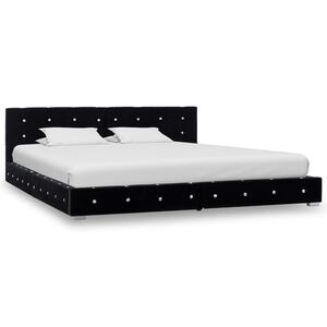 vidaXL Cadre de lit sans matelas noir velours 180x200 cm