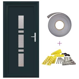 vidaXL Porte Frontale Anthracite 98 x 200 cm PVC