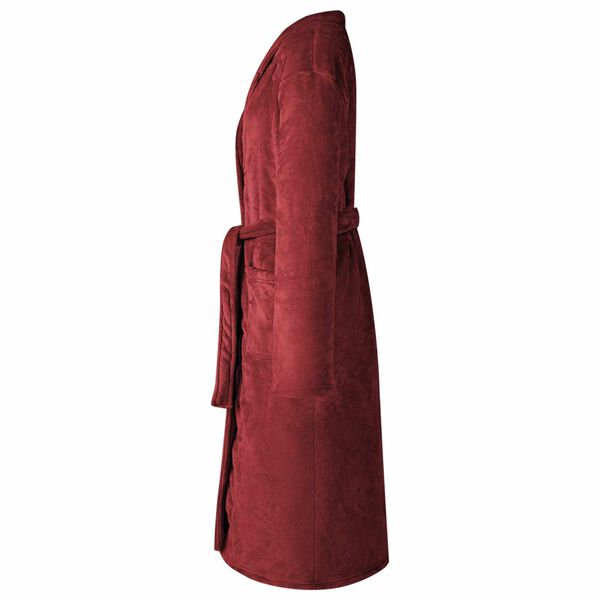 vidaXL Robe de bain sans capuche Rouge Bordeaux m Flanelle