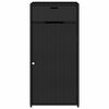 vidaXL Armoire de rangement de jardin noir 55x55x111 cm r&eacute;sine tress&eacute;e