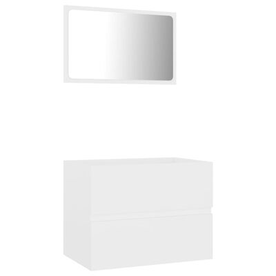 vidaXL Ensemble de meubles salle de bain 2 pcs blanc bois d'ingénierie