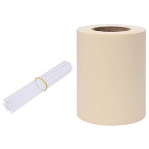 vidaXL Bande de confidentialit&eacute; PVC 35 x 0,19 m Cr&egrave;me