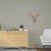 Homemania D&eacute;coration murale Cerf 51x51 cm Acier Cuivre