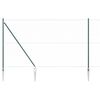 vidaXL Cl&ocirc;ture avec poteaux Vert 1.5 x 25 m Acier recouvert de PVC