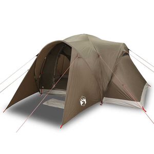 vidaXL Tente familiale &agrave; d&ocirc;me 6 personnes marron imperm&eacute;able