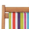 vidaXL Chaise pliable de plage Tissu et cadre en bois Multicolore