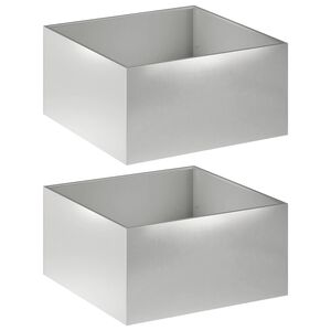 vidaXL Cache-pot de jardin 2 pc Argent&eacute; 60 x 60 x 40 cm