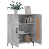 vidaXL Buffet gris b&eacute;ton 69,5x34x90 cm bois d'ing&eacute;nierie