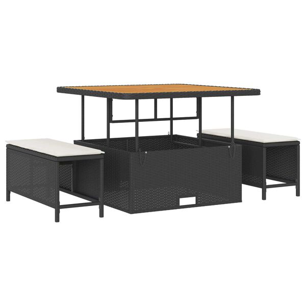 vidaXL Ensemble de canap&eacute; de jardin 13 pcs Noir polyrotin