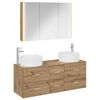 vidaXL Ensemble de mobilier de salle de bain 4 pc Ch&ecirc;ne artisanal