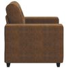 vidaXL | Fauteuil | avec coussin Marron Faux cuir et bois