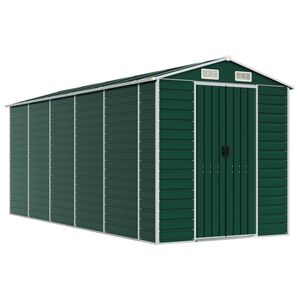 vidaXL Abri de jardin vert 191x470x198 cm acier galvanis&eacute;