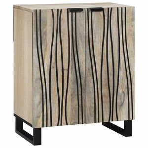 vidaXL Buffet Blanc 60 x 33,5 x 75 cm Bois de mangue massif