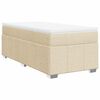 vidaXL Sommier &agrave; lattes de lit avec matelas Cr&egrave;me 100x200 cm Tissu