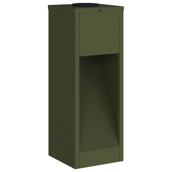 vidaXL Lumi&egrave;re de Chemin LED Solaire 2 pcs Vert olive