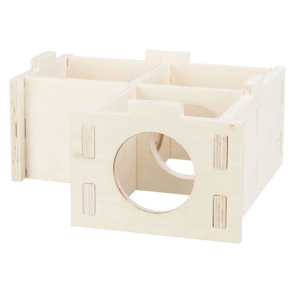 TRIXIE Maison pour rongeurs &agrave; 3 chambres 25x10x25 cm Bois