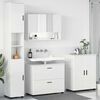 vidaXL Ensemble de mobilier de salle de bain 4 pcs Blanc brillant