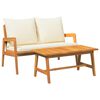 vidaXL Ensemble bistrot 2 Pi&egrave;ce Huile Naturelle Bois d'Acacia Massif