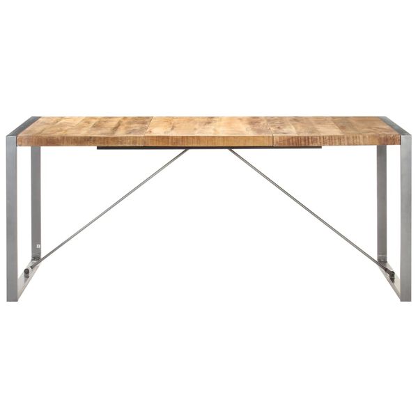 vidaXL Table à manger 180x90x75 cm bois de manguier massif brut