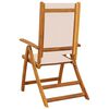 vidaXL Chaises pliables de jardin lot de 2 bois d'acacia et textil&egrave;ne