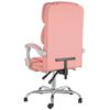 vidaXL Fauteuil inclinable de bureau Rose Similicuir