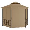 vidaXL Belvédère avec parois 3,1x2,7 m Taupe