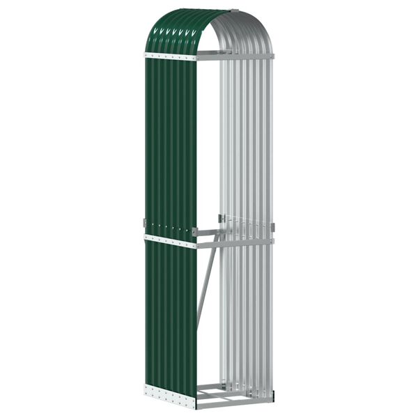 vidaXL Porte-b&ucirc;ches vert 40x45x170 cm acier galvanis&eacute;