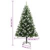 vidaXL Sapin de Noël artificiel à charnières avec neige floquée 180 cm