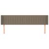 vidaXL T&ecirc;te de lit avec oreilles Taupe 203x16x78/88 cm Tissu