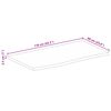 vidaXL Dessus de table 110x60x2,5cm bord vif bois massif manguier brut
