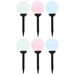 vidaXL Lampes solaires sph&eacute;riques LED de jardin 6 pcs 20 cm RVB