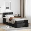 VidaXL Lit ottoman avec matelas noir 90x200 cm similicuir