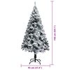 vidaXL Sapin de No&euml;l artificiel Blanc 150 cm PVC, Acier et Plastique