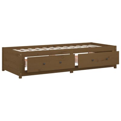 vidaXL Lit de jour Marron miel 80x200 cm Bois de pin massif