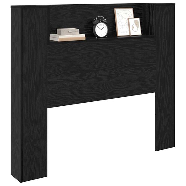 vidaXL T&ecirc;te de lit Ch&ecirc;ne noir 120 x 15 x 103,5 cm Bois d'ing&eacute;nierie