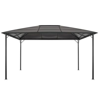 vidaXL Tonnelle avec toit Aluminium 4x3x2,6 m Noir