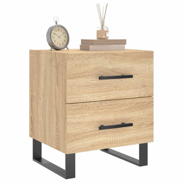 vidaXL Table de chevet ch&ecirc;ne sonoma 40x35x47,5 cm bois d&rsquo;ing&eacute;nierie