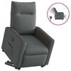 vidaXL Fauteuil inclinable électrique gris foncé tissu