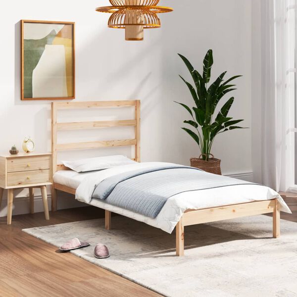vidaXL Cadre de lit sans matelas 90x190 cm bois massif