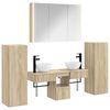 vidaXL Ensemble de mobilier de salle de bain 6 pcs Ch&ecirc;ne Sonoma