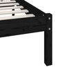 vidaXL Cadre de lit sans matelas noir bois massif 160x200 cm