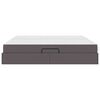 vidaXL Lit avec rangement et matelas avec matelas 2 pcs Gris Cuir