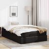 vidaXL Cadre de lit ottoman avec matelas noir 120x190 cm similicuir