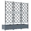 vidaXL Cache-pot de jardin 3 pcs Gris Clair 120 x 40 x 125,5 cm Acier