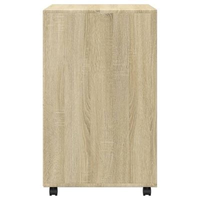 vidaXL Armoire à roulettes chêne sonoma 60x48x81 cm bois d'ingénierie