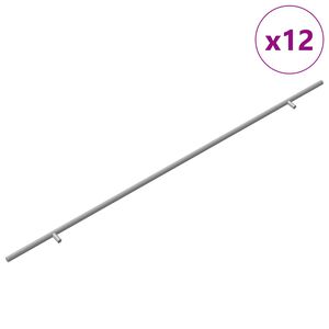 vidaXL Poign&eacute;e de cabinet 12 pcs Argent&eacute; 900 mm Acier inoxydable
