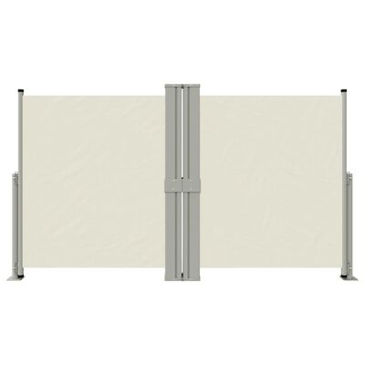 vidaXL Auvent latéral rétractable Crème 140x1200 cm