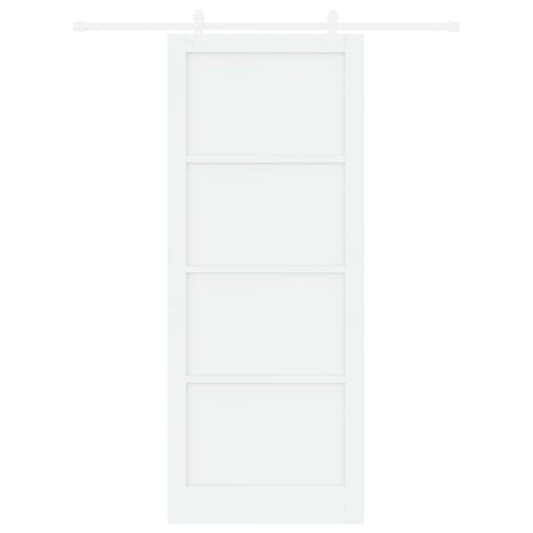vidaXL Porte coulissante Blanc 93 x 232 cm Pin massif