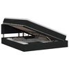 vidaXL Lit avec rangement et matelas Noir 140 x 190 cm Velours