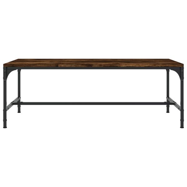 vidaXL Table basse Ch&ecirc;ne fum&eacute; 80x50x35 cm Bois d'ing&eacute;nierie